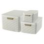 SET DE 3 CAJAS ORGANIZADORAS CON TAPA STYLE (S+M+L + 3 TAPAS)