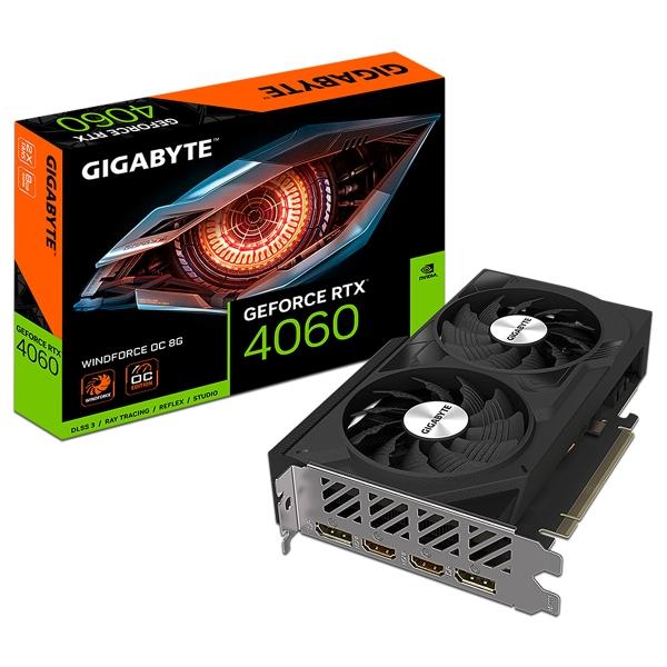 TARJETA DE VIDEO NVIDIA GEFORCE RTX 4060 GIGABYTE WINDFORCE OC 8GB GDDR6 PCI EXPRESS 4.0