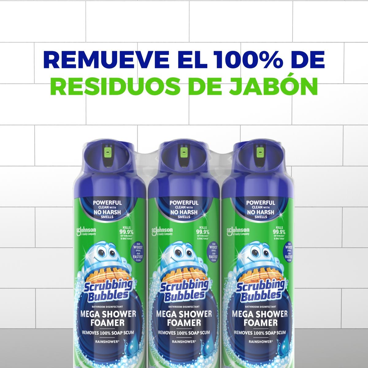 Scrubbing bubbles espuma limpiadora para regadera rainshower 3 pack 591 ml c/u