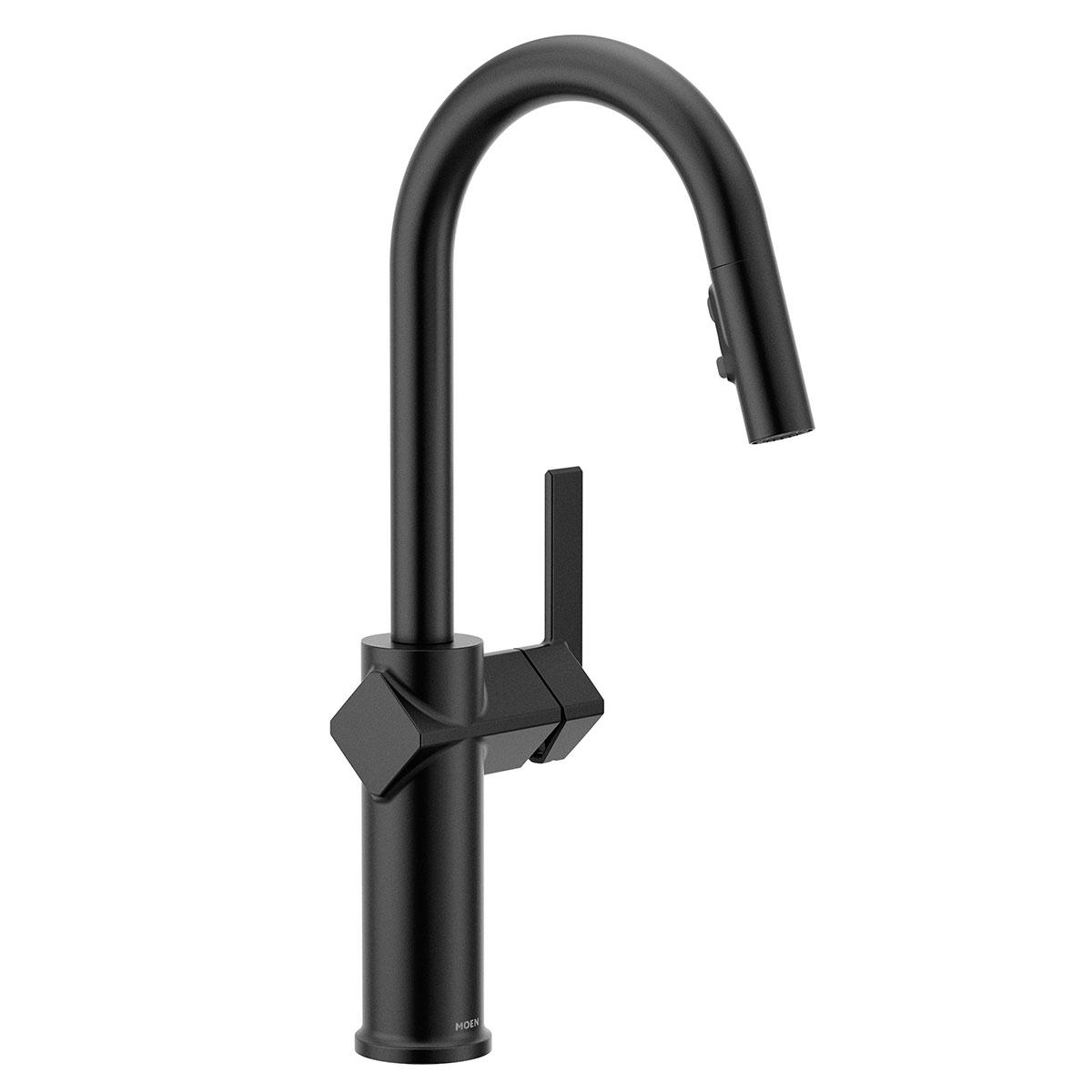 Mezcladora monomando moen para cocina acabado negro mate