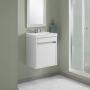 MUEBLE PARA BAÑO FLOTANTE CEUTA 17" BLANCO MDF TERMOFORMADO CON LAVABO