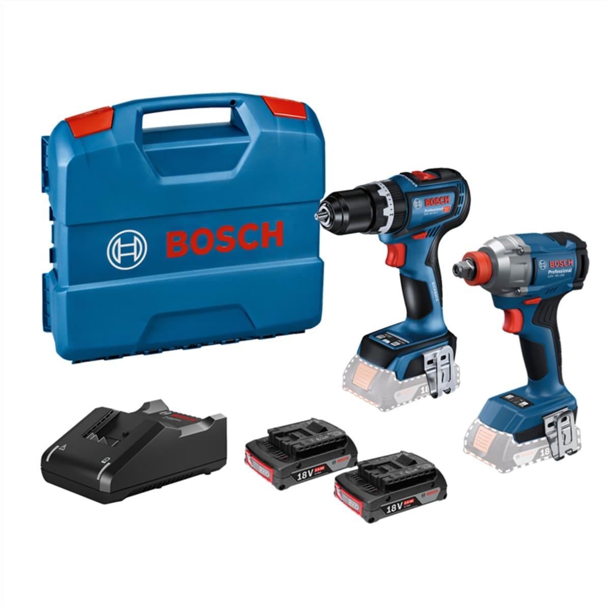 Combo bosch rotomartillo 1/2" con 2 baterías + llave impacto 1/4"