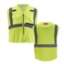 CHALECO DE SEGURIDAD COLOR AMARILLO CON 9 BOLSILLOS TALLA L/XL CLASE 2 MILWAUKEE