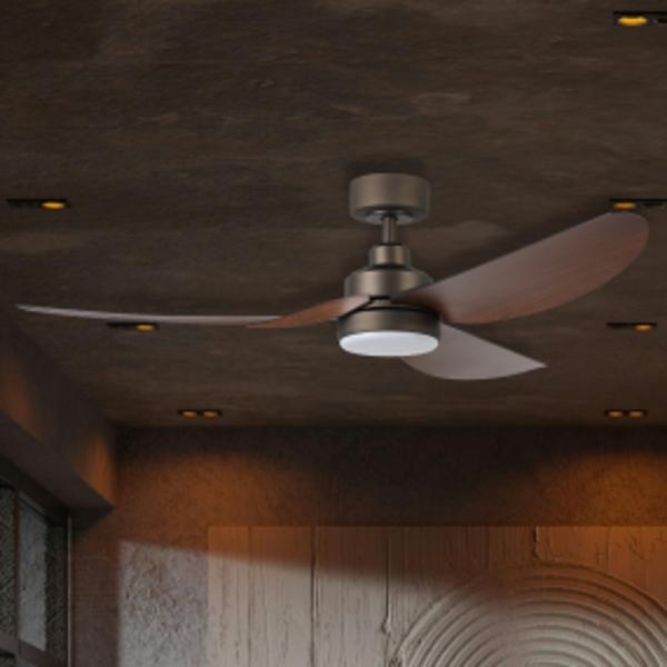 VENTILADOR DE TECHO ARLINGTON 56" LED INTEGRADO PARA INTERIOR/EXTERIOR BRONCE