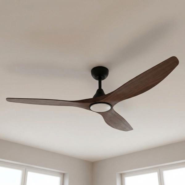 VENTILADOR DE TECHO SURFLINE 60" PARA INTERIOR CON LED INTEGRADO CAFÉ