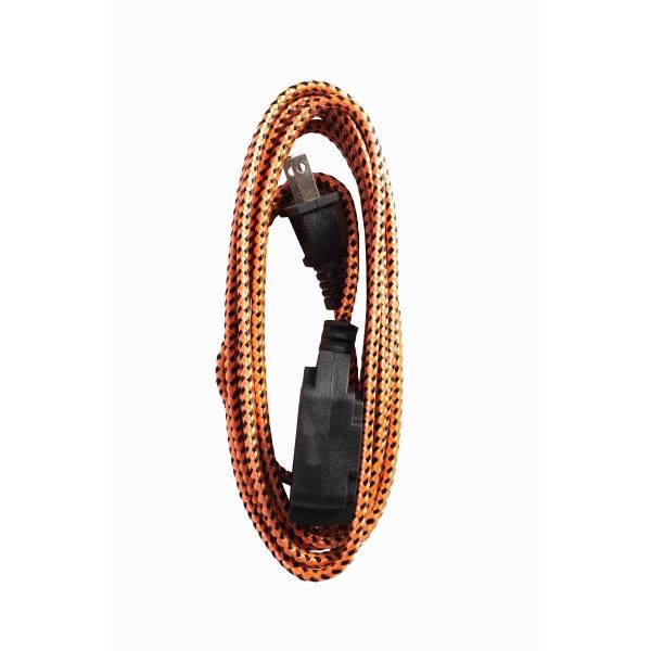 EXTENSIÓN SPT TEJIDA 3M 2X16 AWG NARANJA CON NEGRO