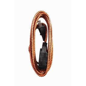 EXTENSIÓN SPT TEJIDA 3M 2X16 AWG NARANJA CON NEGRO