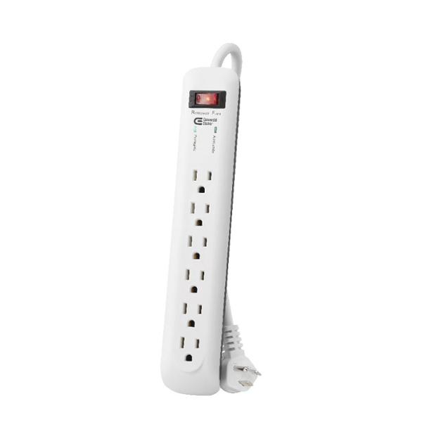 SUPRESOR DE PICOS COMMERCIAL ELECTRIC 6 CONTACTOS 1000 J CABLE 2.44 M