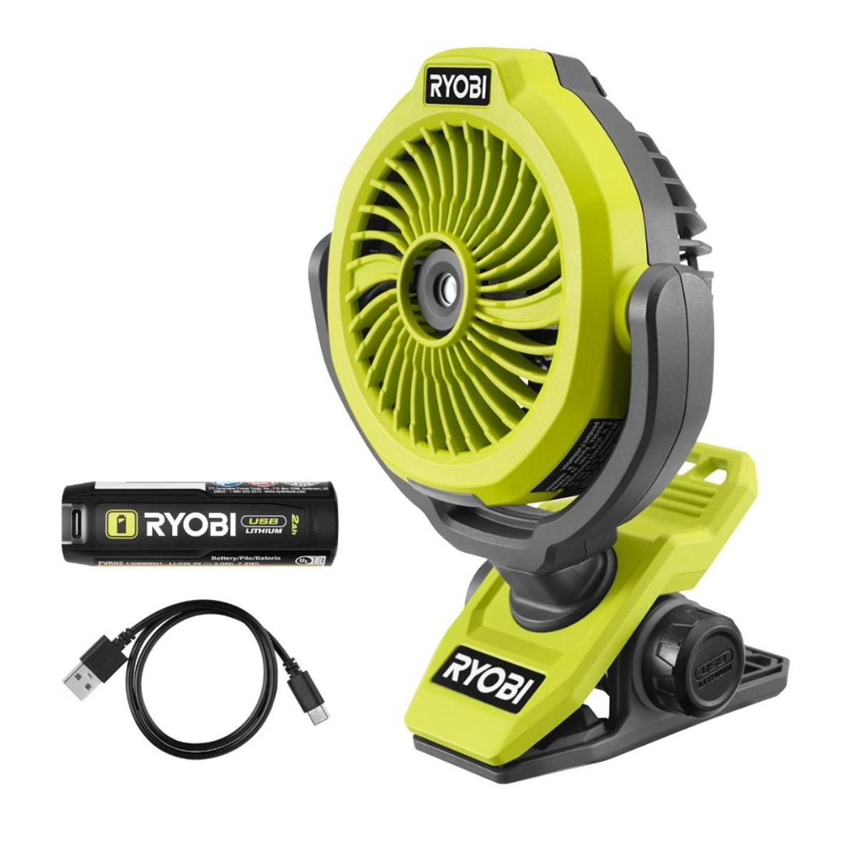 Kit ventilador con rociador inalámbrico usb lithium 2ah