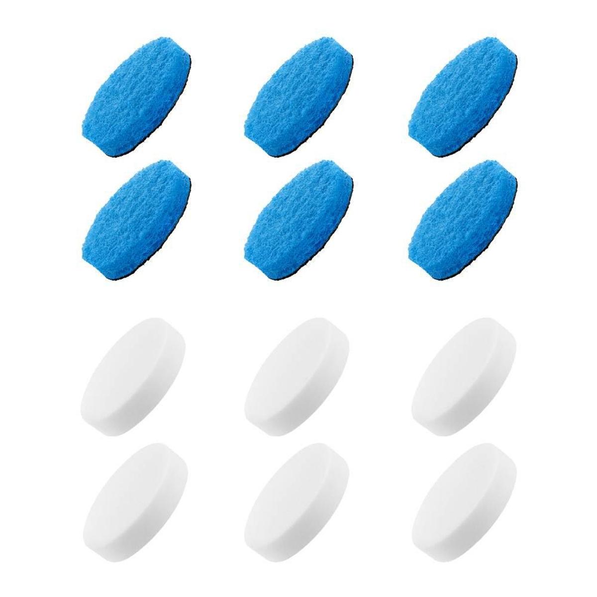 Kit de accesorios de almohadilla de limpieza y esponja usb lithium (12 piezas)