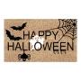 TAPETE DE ENTRADA DE FIBRA DE COCO SPIDER WEB/HAPPY HALLOWEEN 40 CM X 60 CM