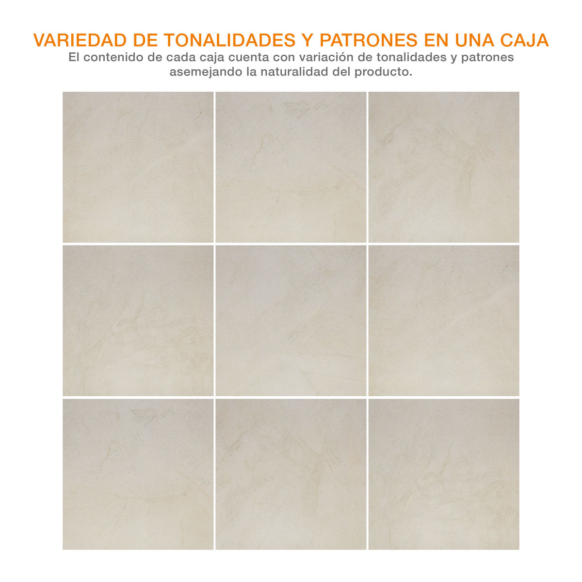 PISO CERÁMICO SPACE 60.5 X 60.5 CM IVORY TIPO PIEDRA CAJA CON 1.83 M2 ...