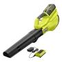 SOPLADORA INALÁMBRICA RYOBI 40V DE 120 MPH CON BATERÍA Y CARGADOR