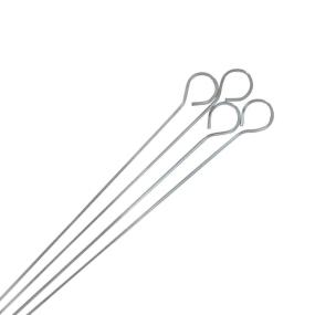 MR. BAR-B-Q BROCHETAS CROMADAS PARA ASAR 38 CM 4 PIEZAS