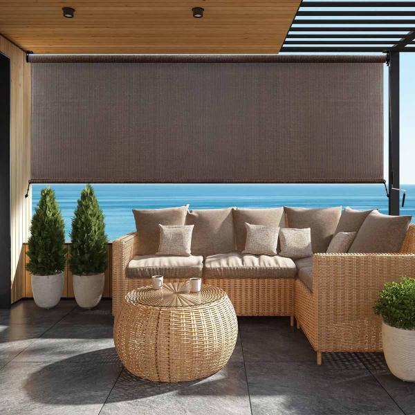 PERSIANA SHEER ELLEGANCE ENROLLABLE LUZ AJUSTABLE 96" X 96" CHOCOLATE