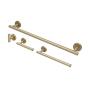 JUEGO DE ACCESORIOS 4 PIEZAS CUERPO DE LATÓN ACABADO ORO