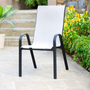 SILLA DE JARDÍN DE METAL CON TELA