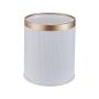 BOTE DE BASURA 12 L BLANCO CON DORADO