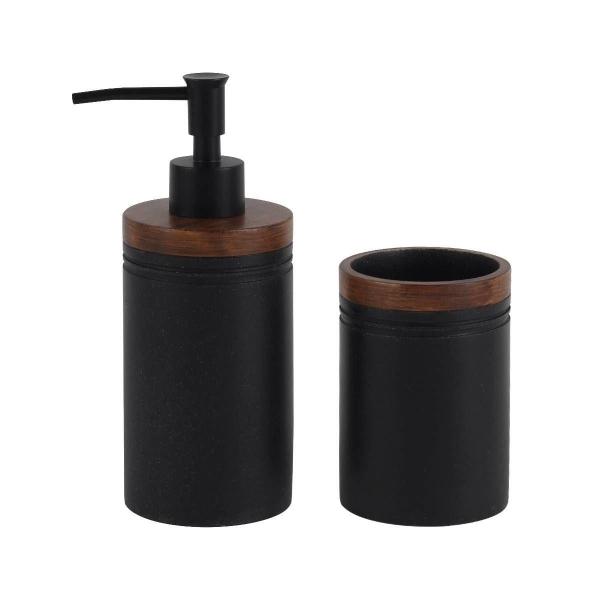 SET PARA BAÑO 2 PIEZAS NEGRO