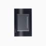 PLACA CON 1 INTERRUPTOR SENCILLO DE 3 MÓDULOS CRISTAL NEGRO