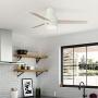 VENTILADOR DE TECHO BRUNNER 52" MODERNO PARA INTERIOR CON LUZ LED BLANCO
