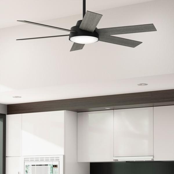 VENTILADOR DE TECHO DONATELLA 52" MODERNO PARA ITNTERIOR CON LUZ LED NEGRO