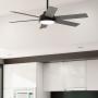 VENTILADOR DE TECHO DONATELLA 52" MODERNO PARA ITNTERIOR CON LUZ LED NEGRO
