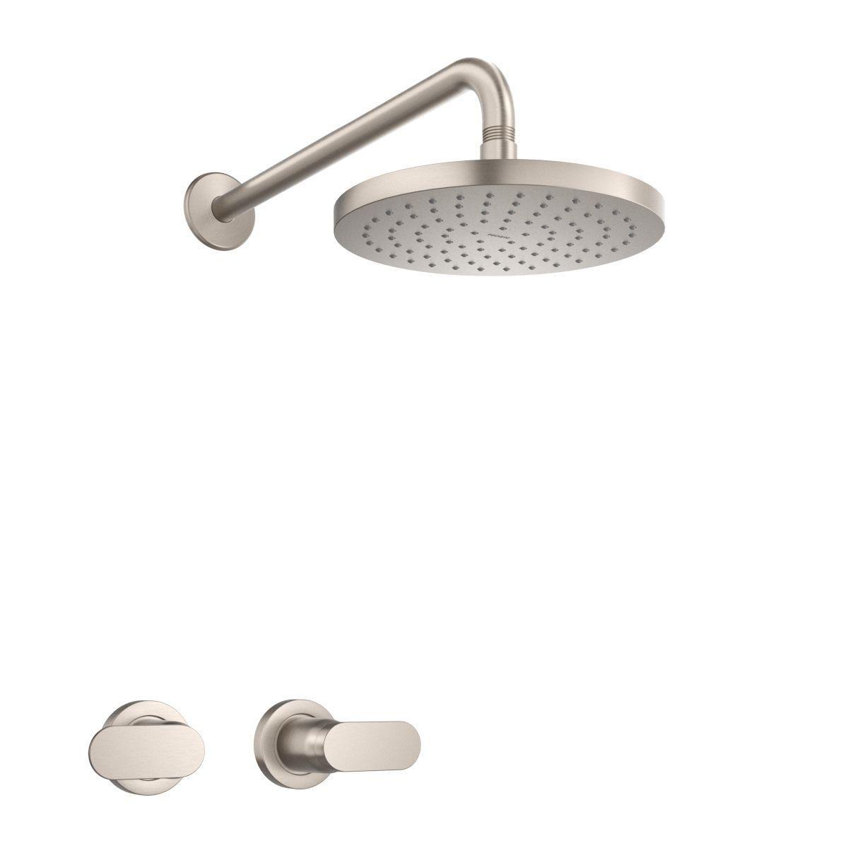 Mezcladora duomando para regadera moen linea akamys acabado níquel cepillado