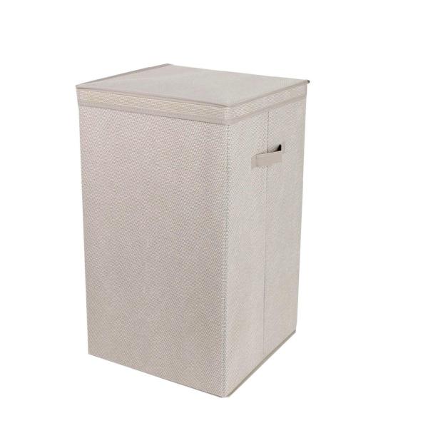 CESTO PLEGABLE BEIGE 35 X 35 X 60 CM