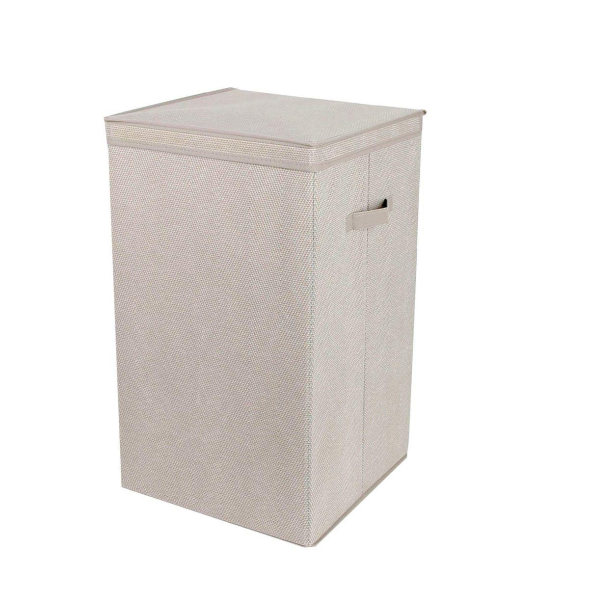 Cesto plegable beige 35 x 35 x 60 cm