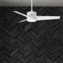 VENTILADOR DE TECHO HAVOC 54" MODERNO PARA EXTERIOR CON LUZ LED BLANCO