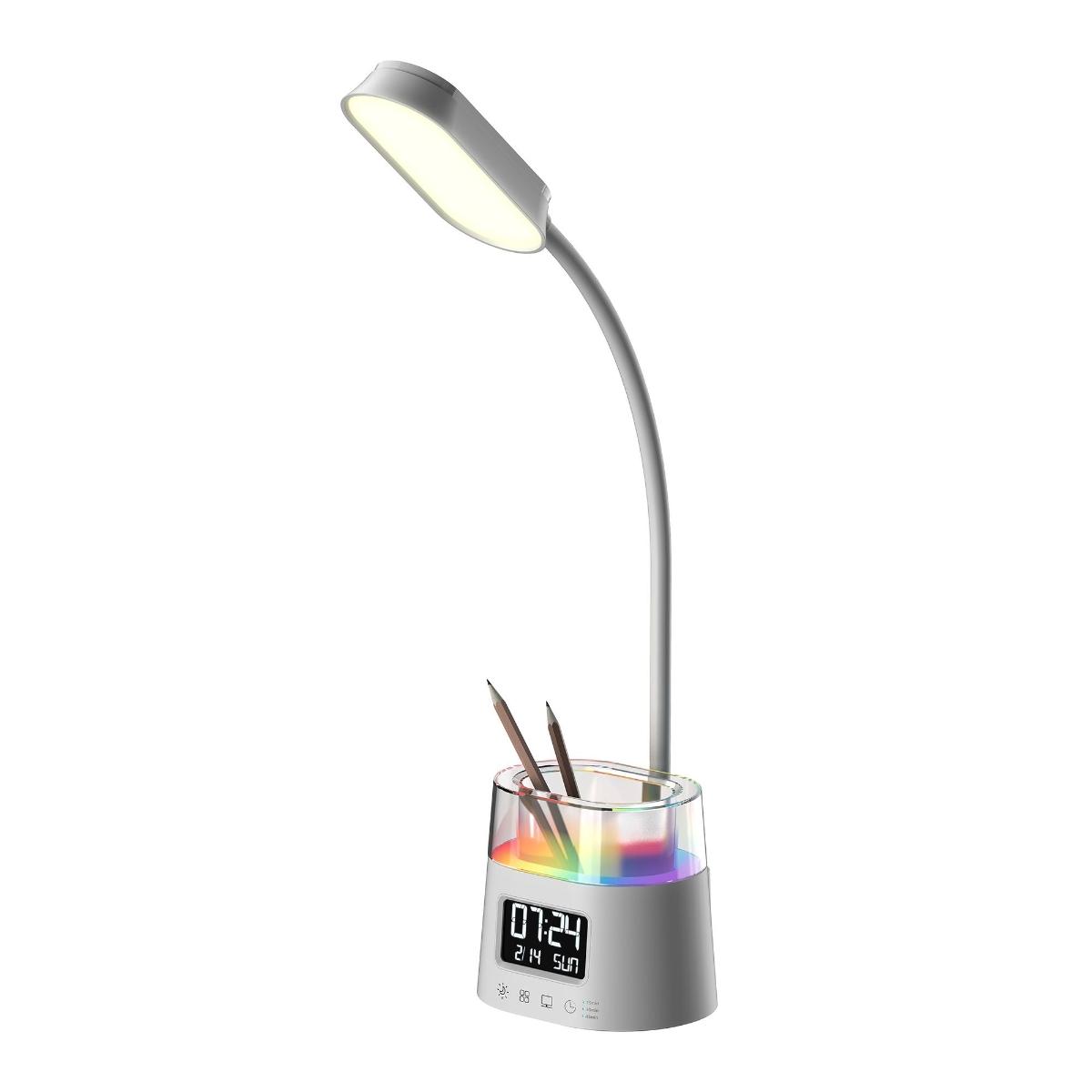 Lampara inteligente led de escritorio con iluminacion rgb
