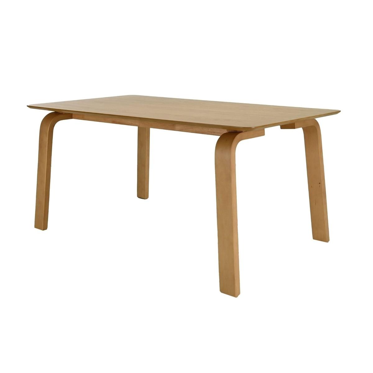 Mesa de comedor gin de madera con acabado de roble