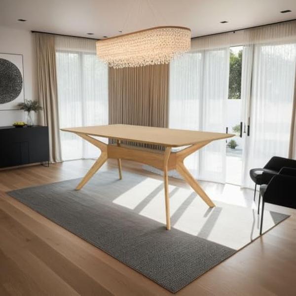 MESA DE COMEDOR DIXON DE MADERA CON ACABADO DE ROBLE