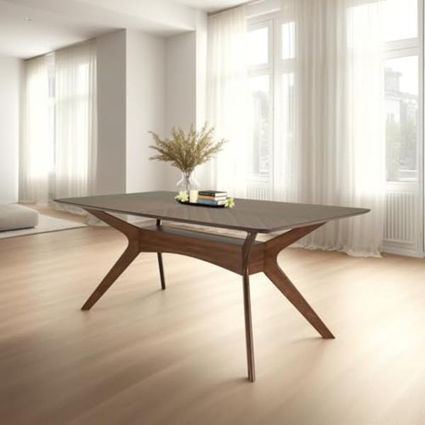 MESA DE COMEDOR DIXON DE MADERA CON ACABADO DE NOGAL