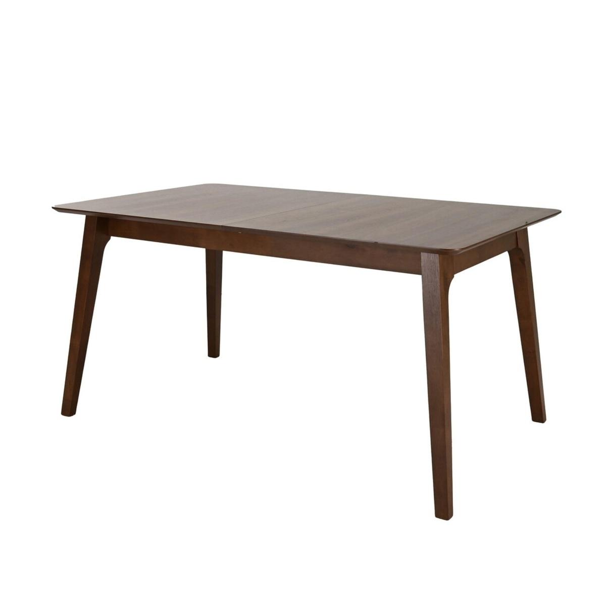 Mesa de comedor extensible rockwell de madera con acabado de nogal