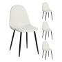 SILLAS DE COMEDOR MODERNO BEIGE JUEGO DE 4