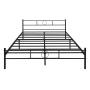 CAMA QUEEN METAL 211X153X80CM NEGRO