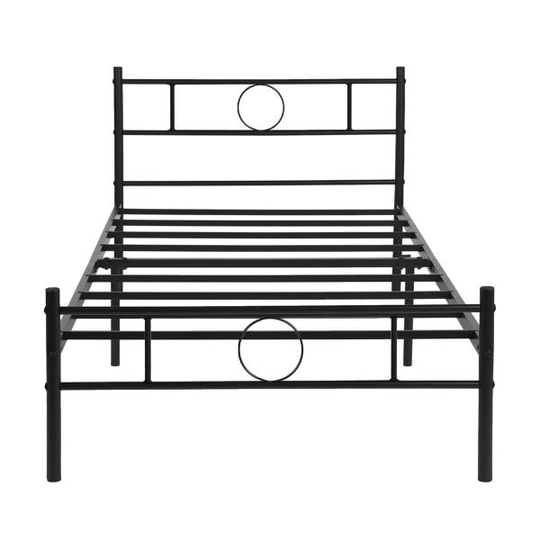 CAMA TWIN METAL 198X99X80CM NEGRO