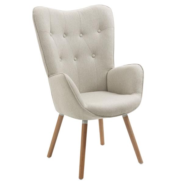 SILLON TAPIZADO INDIVIDUAL MODERNO BEIGE