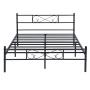 CAMA DOUBLE METAL 197X141.5X80CM NEGRO