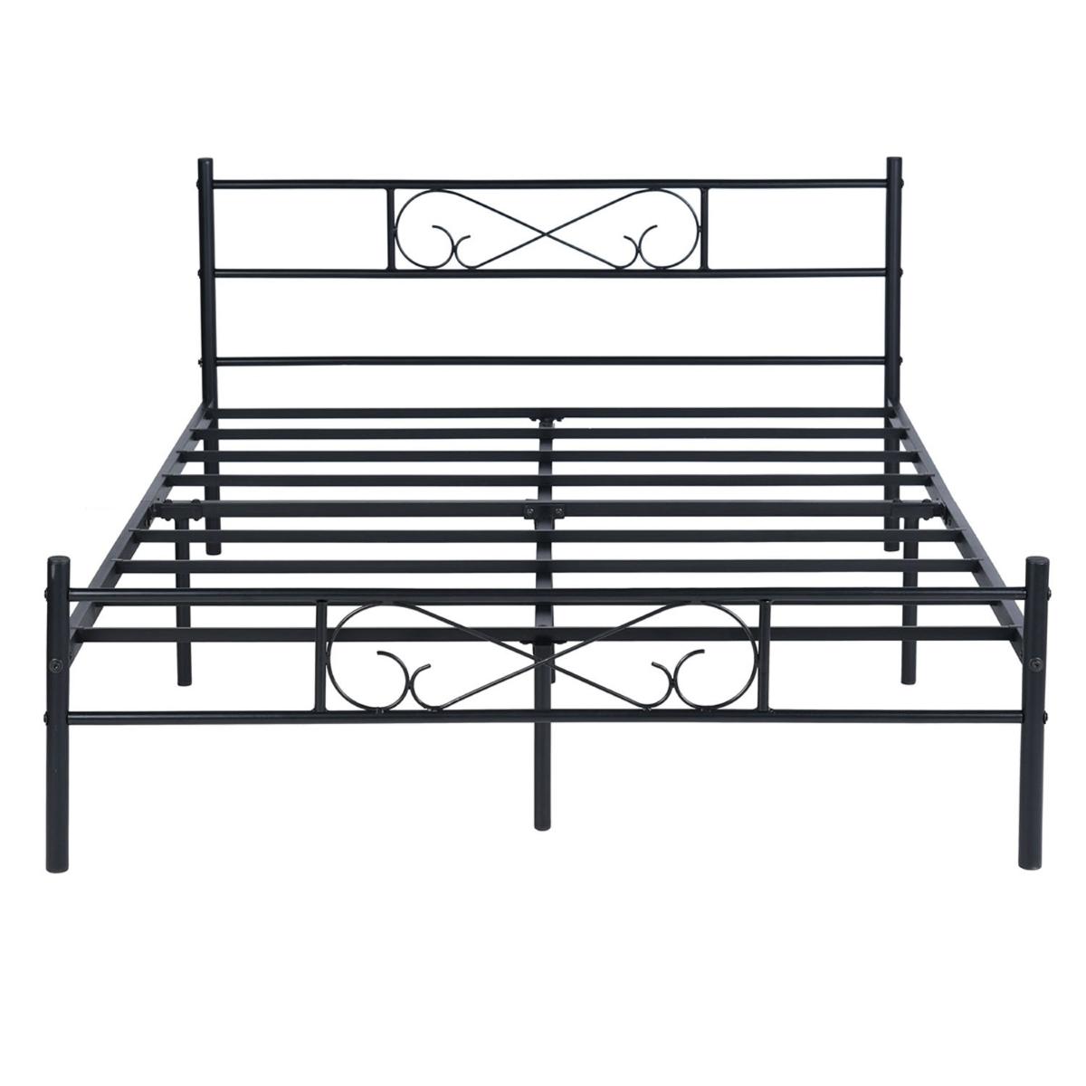 Cama double metal 197x141.5x80cm negro