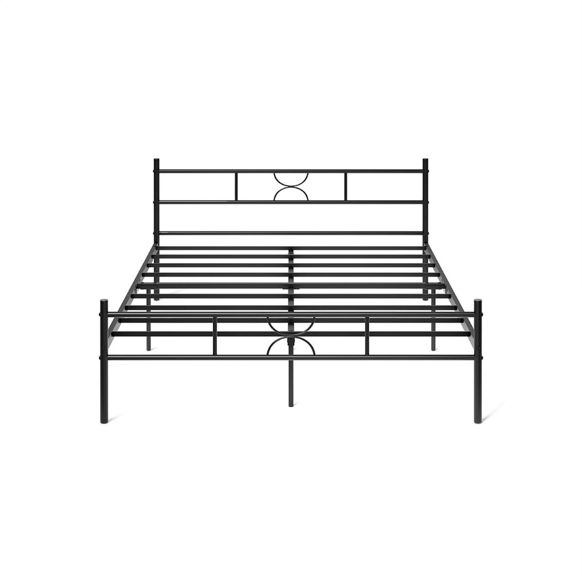 Cama double metal 198x142x80cm negro