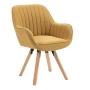 SILLÓN DE PATA DE MADERA 360 GRADOS GGIRATORIA AMARILLO