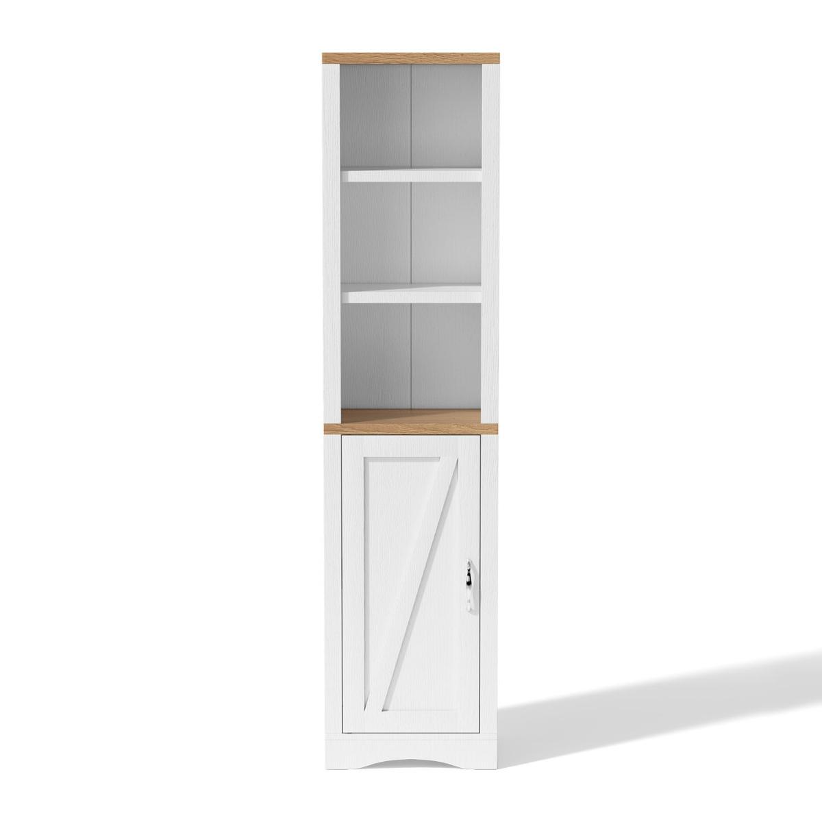 Estante de almacenamiento estilo librero blanco