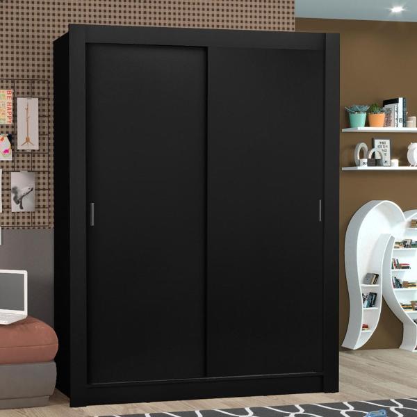 ROPERO MADESA DENVER 2 PUERTAS CORREDIZAS NEGRO
