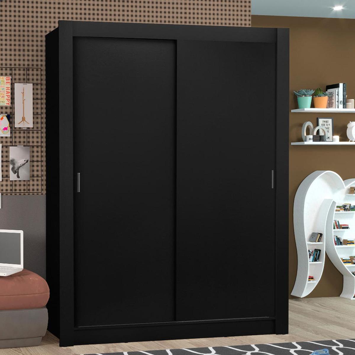 Ropero madesa denver 2 puertas corredizas negro