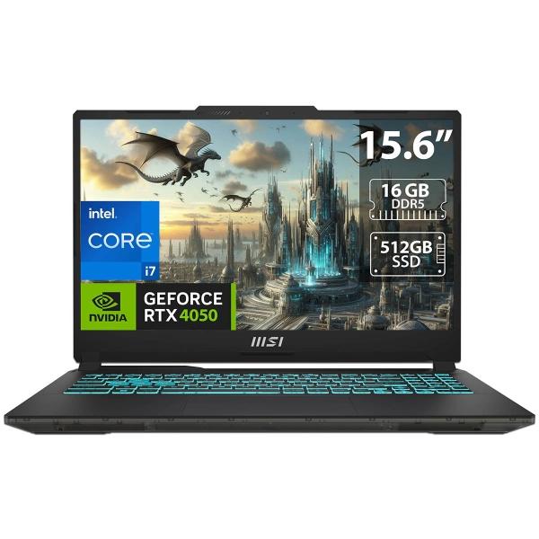 LAPTOP GAMER MSI CYBORG 15 CORE I7 MEMORIA DE 16GB SSD DE 512GB RTX 4050 W11H TECLADO INGLÉS