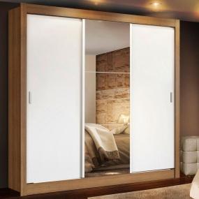 ROPERO MADESA LYON 3 PUERTAS 1 ESPEJO 2 CAJONES MARRÓN