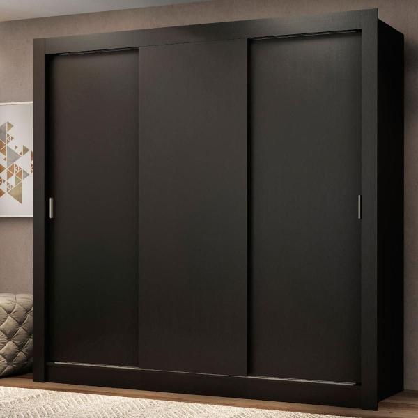 ROPERO DOBLE MADESA MÓNACO 3 PUERTAS NEGRO